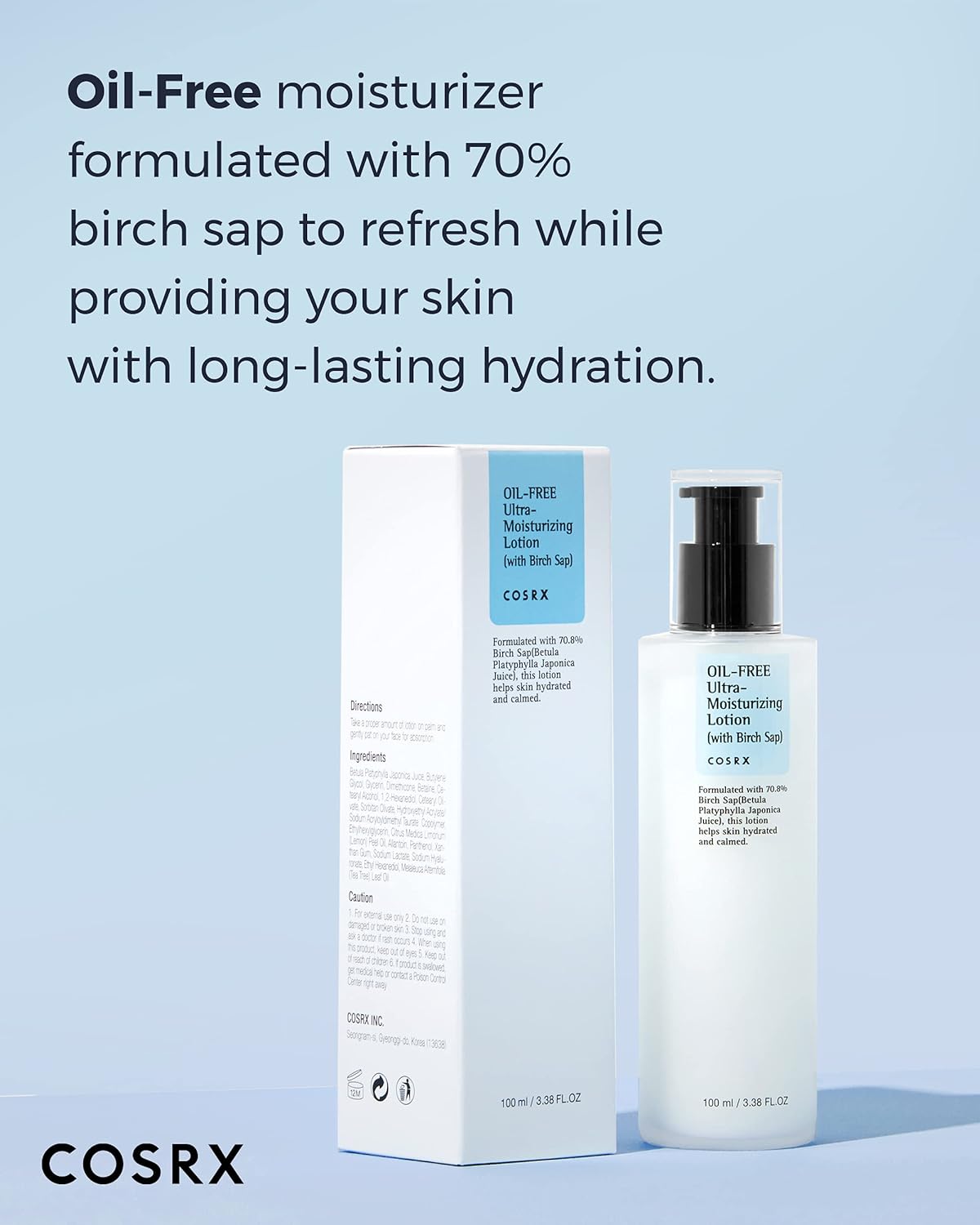 COSRX Oil Free Ultra Moisturizing Lotion (With Birch Sap) 100ml