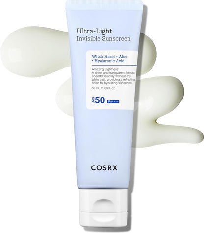 COSRX Ultra-Light Invisible Sunscreen With Witch Hazel + Aloe + Hyaluronic Acid SPF50 PA++++ 50ml