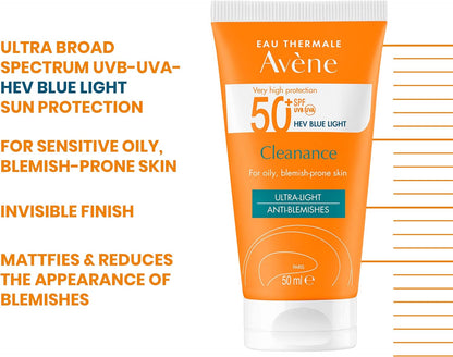 Eau Thermale Avene Very High Protection SPF50+ Cleanance Sunscreen 50ml
